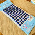 Cartela Adesiva Meia Pérola 10mm Azul royal 84un 