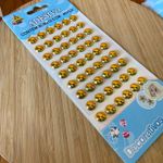 Cartela Adesiva Meia Pérola 10mm Dourado 54un