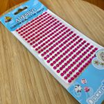 Cartela Adesiva Strass 5mm Rosa pink 266un