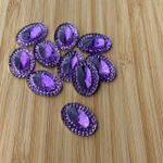 Chaton Oval Borda 13x18 Roxo 10 unidades