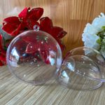 Bola Acrílica Transparente 7cm 10 unidades