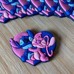Aplique Emborrachado Lilo e Stitch Coração - 10 unidades 5,5cm