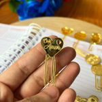 Clip Acrílico Dourado 5cm - 5 unidades 