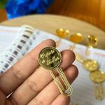 Clip Acrílico Dourado 5cm - 5 unidades 