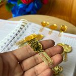 Clip Acrílico Dourado 5cm - 5 unidades 