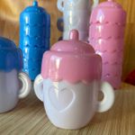 Baleiro Mini Mamadeira 5,5x8,5cm Rosa/Azul 10 unidades