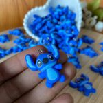 Pingente Resina Stitch Azul 3cm - 10 unidades