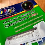 Papel Filme Laminação a frio Transparente Off Paper - 20 folhas 