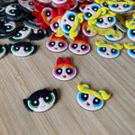 Kit Emborrachado Meninas Super Poderosas Cabeça 3cm - 10un Sortido 