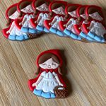 Aplique emborrachado chapéuzinho vermelho 4cm - 10 unidades