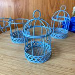 Gaiola de metal Azul Bb Aromada 9cm - 12un 