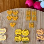 Passador Espelhado 2,5cm 2025 - pacote com 5 unidades