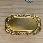 Tag Retangular Dourada 3,5x7cm - 10 Unidades