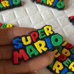 Aplique Emborrachado Nome Super Mario 5cm 10un