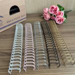 Wire-o Duplo Anel 2x1 A4 – 23 Anéis 7/8" (22,2mm) – Capacidade até 180 Folhas 75g