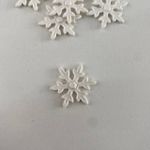 Aplique acrílico Floco de neve 3,0cm - pacote com 10 unidades