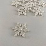 Aplique acrílico Floco de neve 3,0cm - pacote com 10 unidades