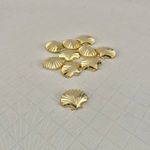 Aplique Dourado Concha 2,7x2,3cm - pacote com 10 unidades