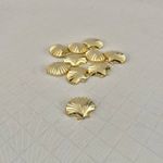 Aplique Dourado Concha 2,7x2,3cm - pacote com 10 unidades