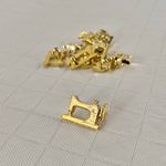Aplique Dourado Máquina de costura 1,9cm - pacote com 10 unidades