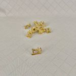 Aplique Dourado Máquina de costura 1,9cm - pacote com 10 unidades