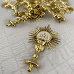 Dourado Ostensório 4,9x7,5cm - pacote com 12 unidades