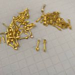 Aplique dourado Mini Talheres Garfo ou Colher 2cm - pacote com 10 unidades
