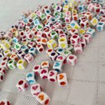 Entremeio / Miçanga Quadrada 7mm 30g Coração