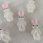 Aplique resina Coelho 5cm - pacote com 5 unidades