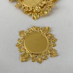 Tag metálica Redondo MD1049 2,6cm Dourada - Pacote com 10 unidades