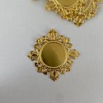 Tag metálica Redondo MD1049 2,6cm Dourada - Pacote com 10 unidades