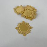 Tag metálica Redondo MD1049 2,6cm Dourada - Pacote com 10 unidades