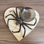 Bandeja Aranha Decorativa 23x24cm – Preta Fumê