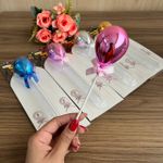 Topo de Bolo Balão Metalizado 21cm