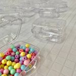 Maleta acrílica pequena 7,5cm Transparente - pacote com 10 unidades
