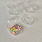 Maleta acrílica pequena 7,5cm Transparente - pacote com 10 unidades