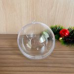 Bola Acrílica 10cm Transparente – Pacote com 5 Unidades