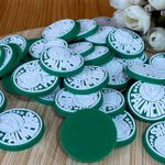 Aplique Emborrachado Símbolo Palmeiras 3cm – 10 Unidades