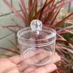 Mini bomboniere 4,5x,5,5cm redonda lisa transparente - 10 unidades