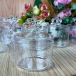 Mini Bomboniere 4,5x5,5cm com coração transparente - 10 unidades