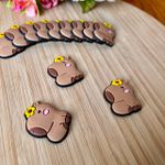 Emborrachado Cabeça Capivara 3,5cm - 10 unidades