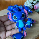 Pingente Emborrachado Stitch 3D 5cm Azul - 1 un 