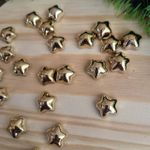 Aplique ABS Mini Estrela 1,6cm Dourada - 10 Unidades