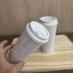 Copo Ecologic Marmorizado Bucks com Tampa - 450ML