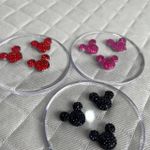 Aplique Cabeça Mickey Com Glitter 13x14mm 10un