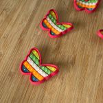 Aplique Emborrachado Borboleta Pop It 4cm - 10Unidades 