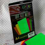 Kit Papel Neon A4 180G OFF 20folhas sort.
