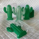 Baleiro Plásstico Cactus 6x9cm Verde 10un
