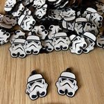 Aplique Emborrachado Star Wars Darth 3,5cm Branco/Preto - 10un