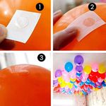 Fita Adesiva P/Balões 1x1CM - (Cola Dots) - 100 Adesivos 